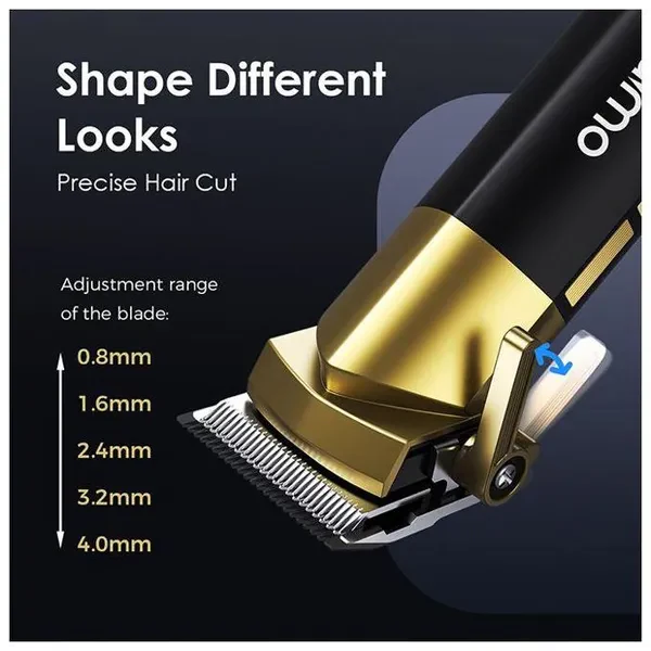 Oraimo Smart Clipper 2 Prestige Digital Rechargeable Hair Clipper - Black/Gold - Image 9