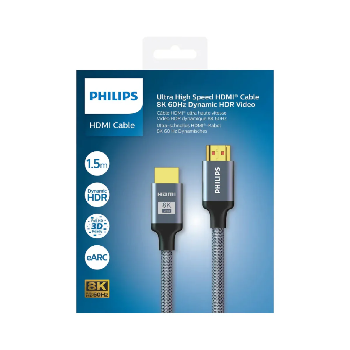 Philips Ultra High Speed HDMI Cable 8K 60Hz Dynamic HDR Video - Gray - Image 2