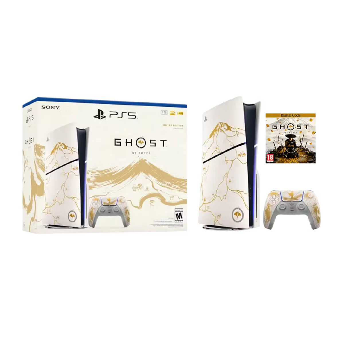 PlayStation5 Console - Ghost of Yotei Gold Limited Edition Bundle - Gold - Image 5