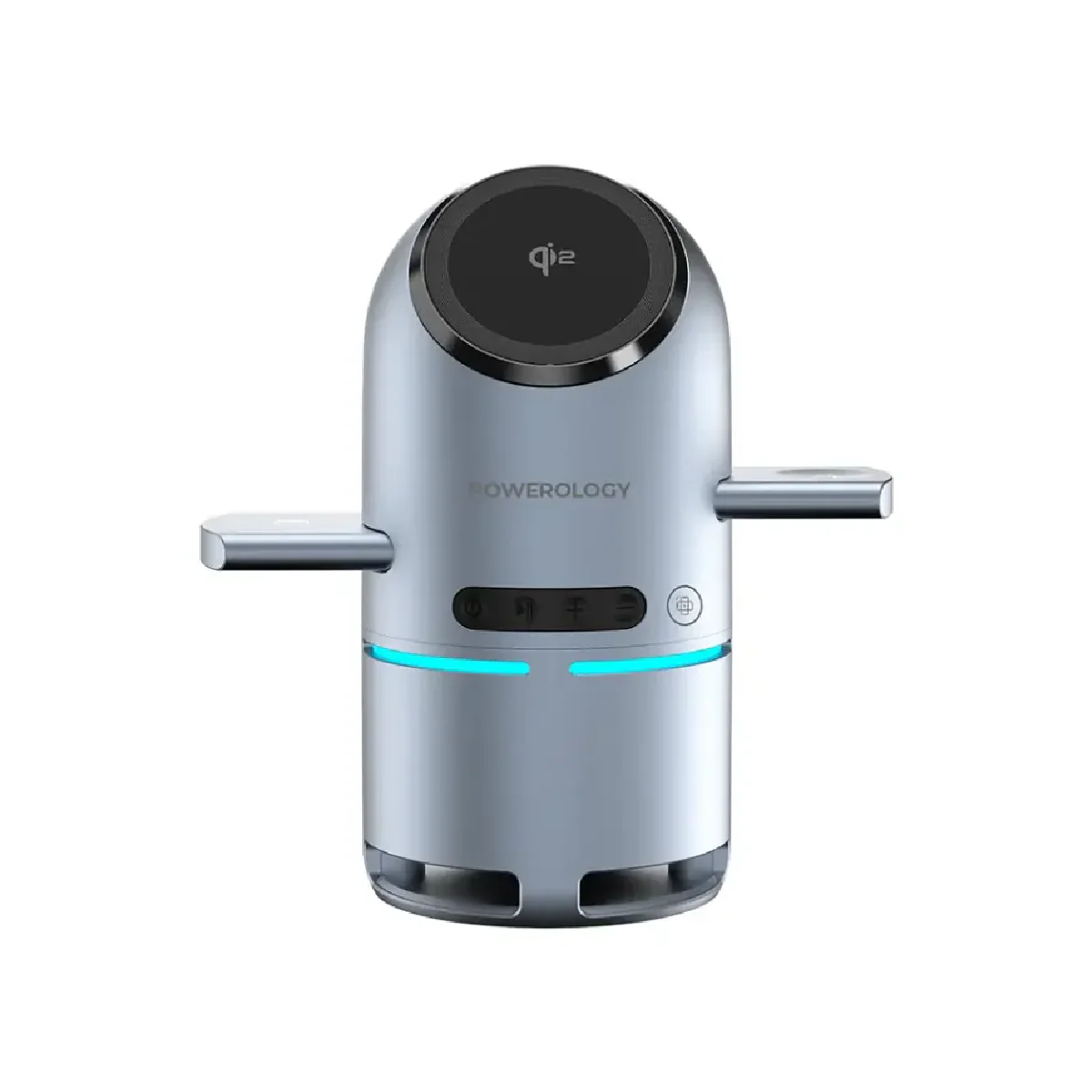 Powerology Qi2 Speaker Charge Station - Gray - Image 4