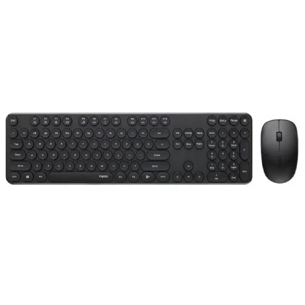 Rapoo X260S Wireless Optical Mouse, Keyboard Combo - Black