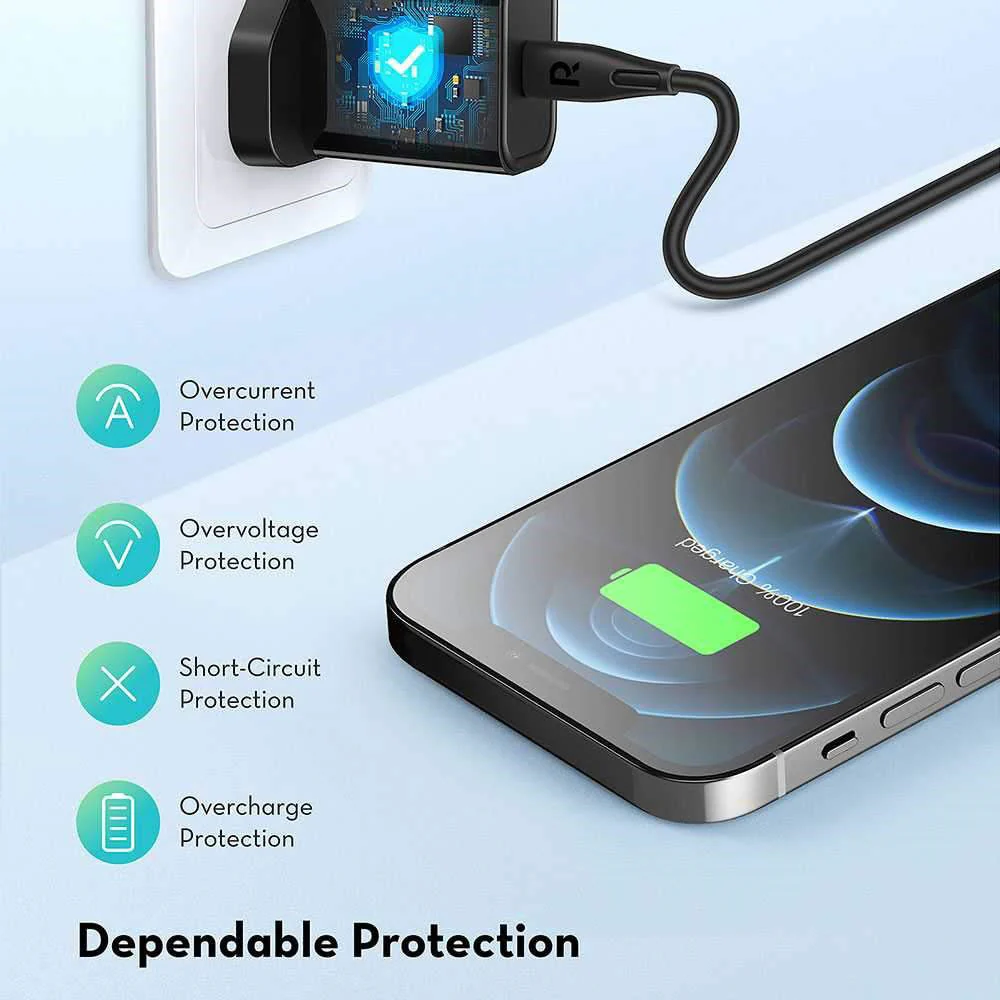 RAVPower PD Pioneer 20W Wall Charger - RP-PC167 - Black - Image 7
