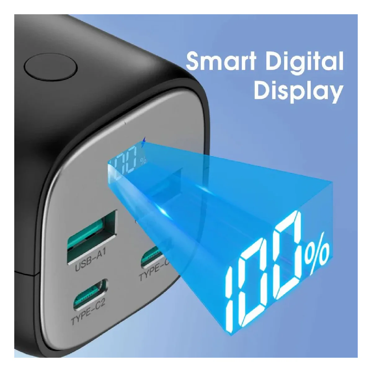 RAVPower Power Bank 20000MAh 70W - 4-Port - Black - Image 4