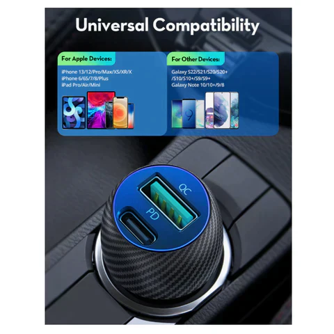 RavPower RP-VC030 PD Pionner 49W 2-Port Car Charger - Black - Image 4