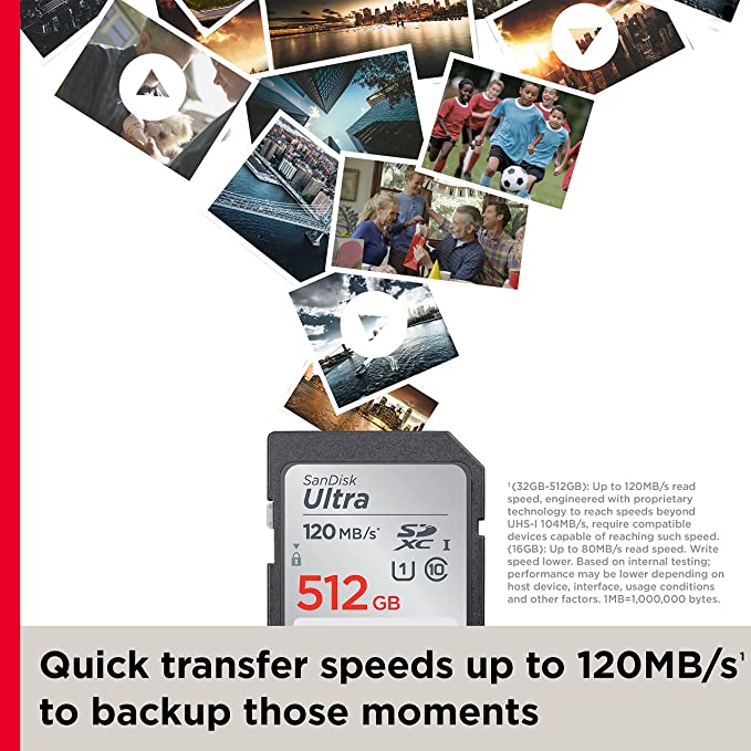 SanDisk Ultra 512GB SDHC™ UHS-I Memory Card Speed UP TO 150MB/s Full HD video - Image 5