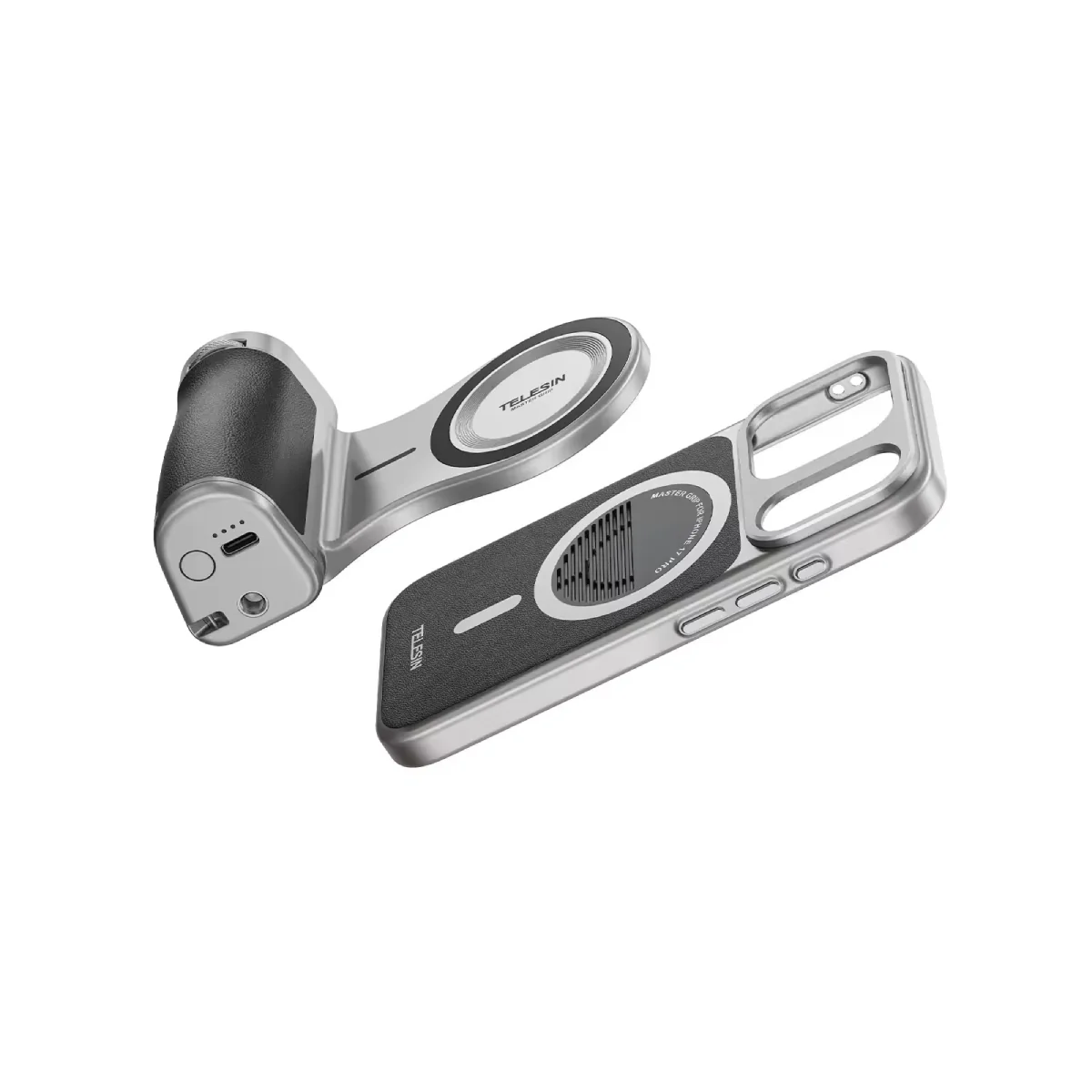 Telesin Master Grip For iPhone 17 Pro Max - Black/Silver - Image 3