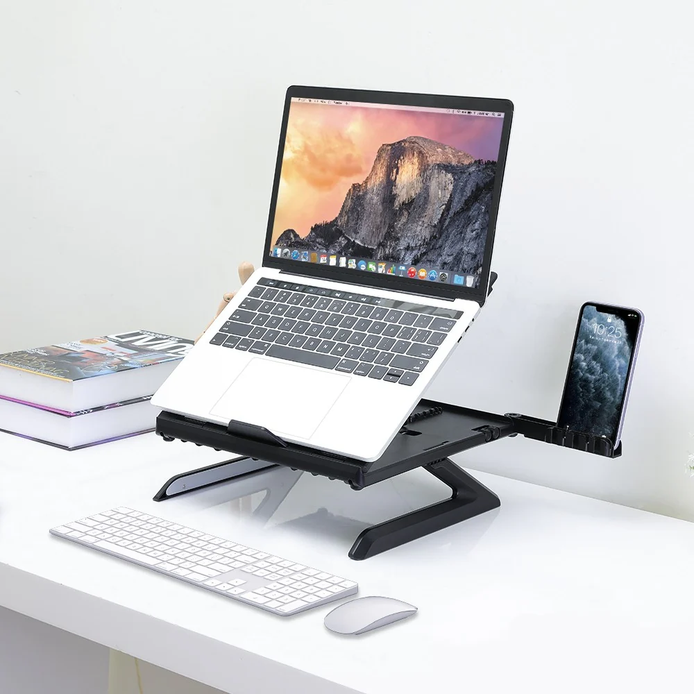 Tronsmart D07 Foldable Laptop Stand With Phone Holders 10 To 17 inch - Black - Image 4