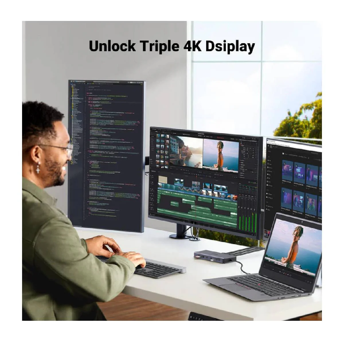 Ugreen CM681 13 in 1 USB-C Multifunction Adapter 100W Hub 10Gbps -Grey - Image 4