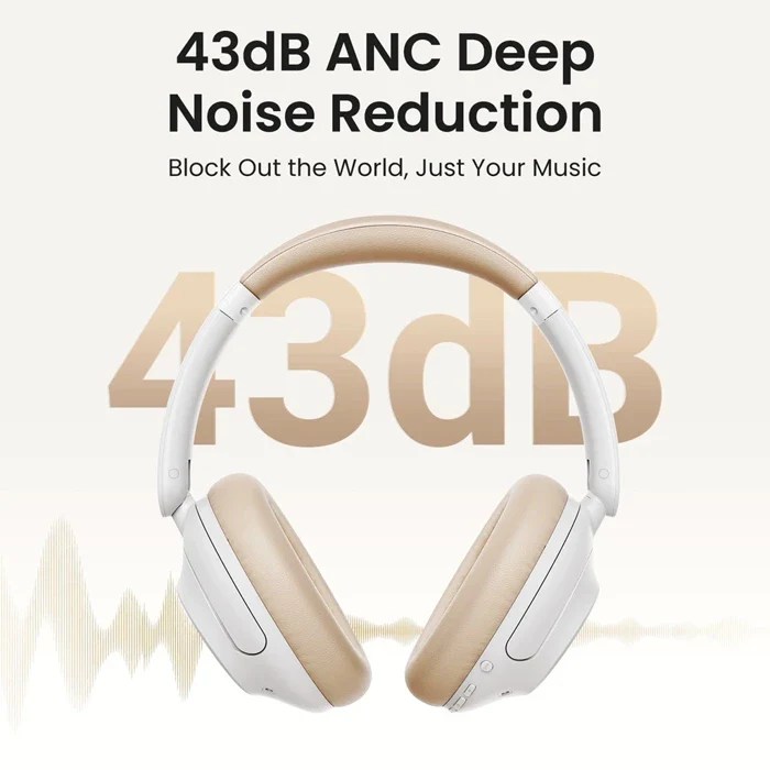 UGREEN HiTune Max5 Headphones wireless in-ear with hybrid ANC noise cancellation - White - Image 5