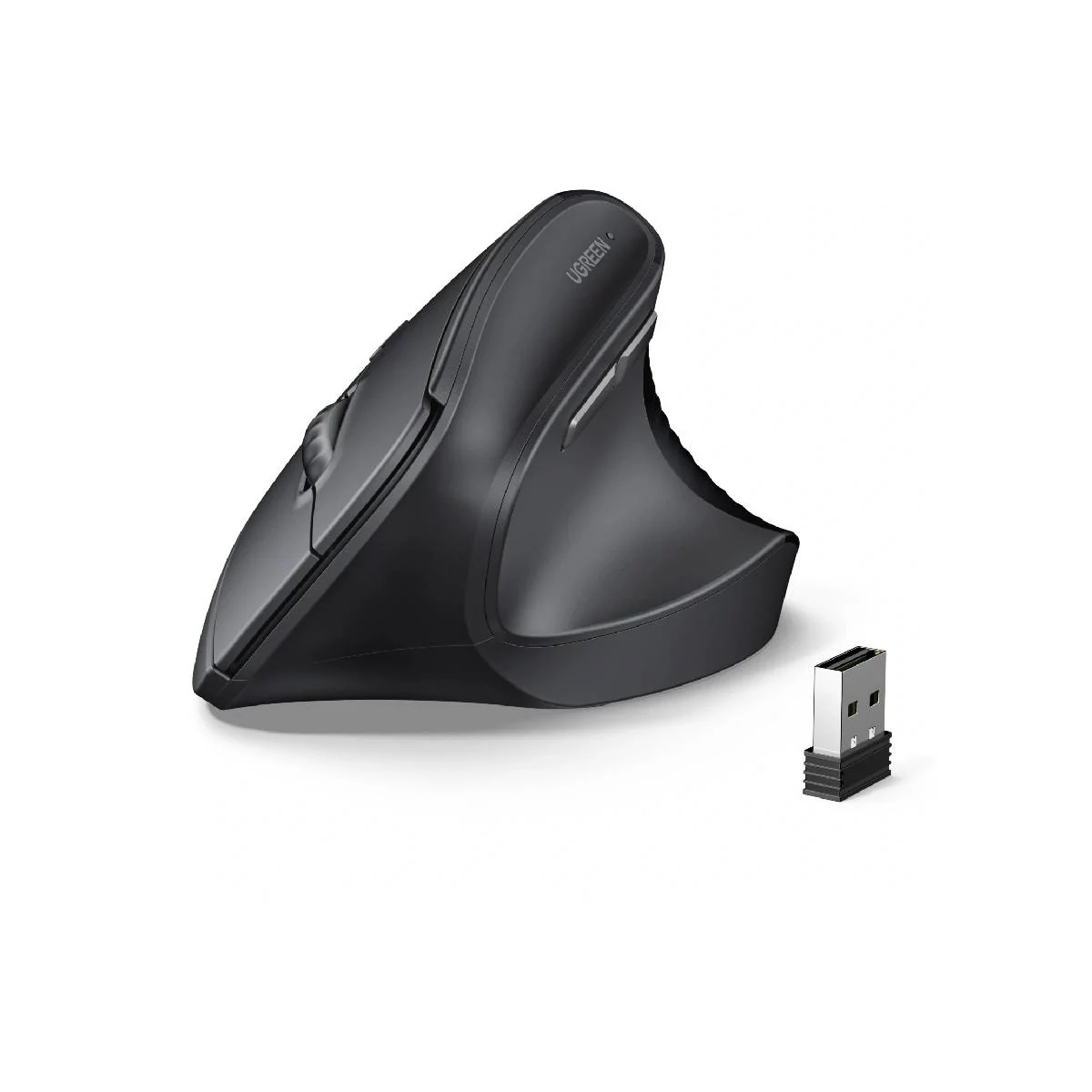 Ugreen M571P Bluetooth & Wireless Vertical Mouse –Black - Image 2