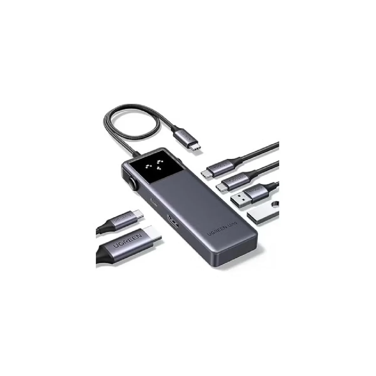 Ugreen Uno 6in1 USB-C, Hub - Gray - Image 2