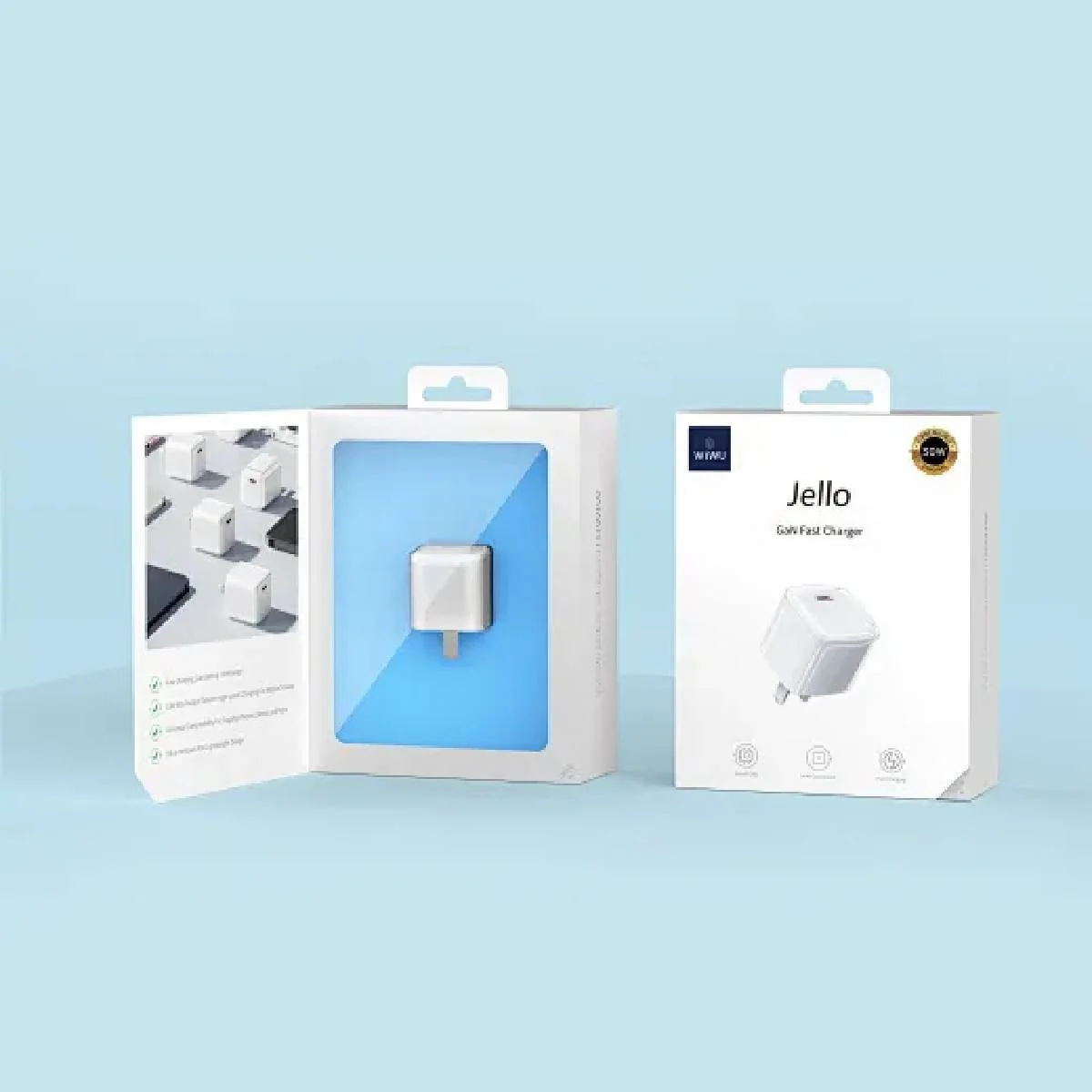 WIWU Jello 30W PD GaN Fast Charger Wi-U017- White - Image 2
