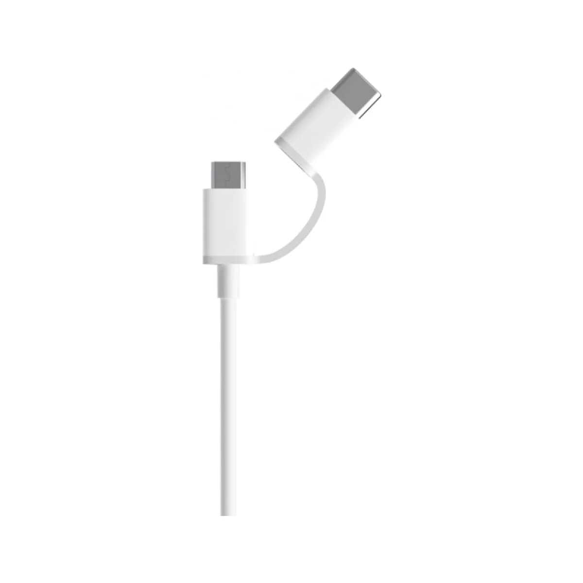 Xiaomi 2-in-1 USB Cable 100cm (Micro USB - USB Type-C), High-Quality TPE Design, Fast Charging & Data Sync - White - Image 2