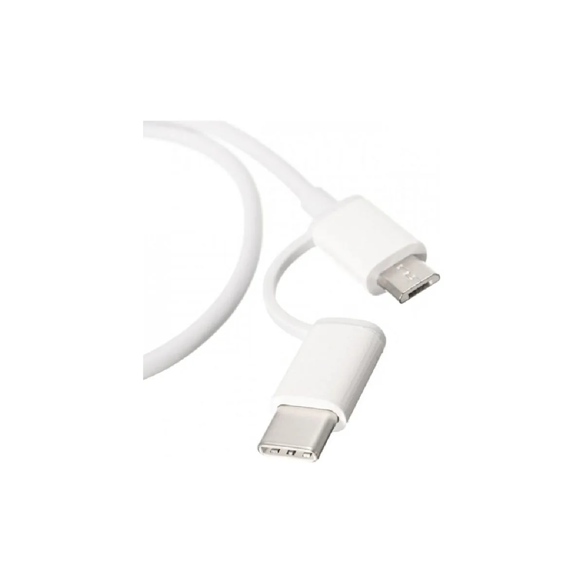 Xiaomi 2-in-1 USB Cable 100cm (Micro USB - USB Type-C), High-Quality TPE Design, Fast Charging & Data Sync - White - Image 3